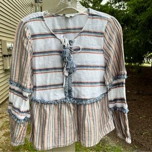 American Eagle Outfitters Long Sleeve Boho Blouse